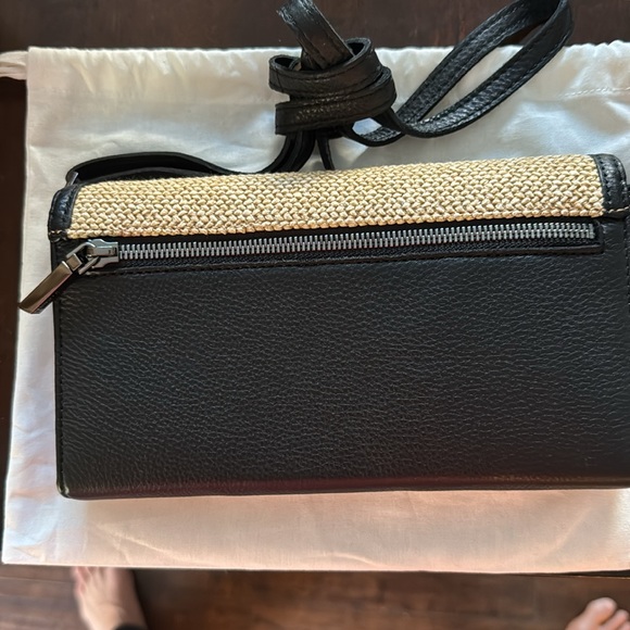 EUC Hammitt AJ Crossbody Clutch Chaparral Raffia/Gunmetal - Picture 12 of 12